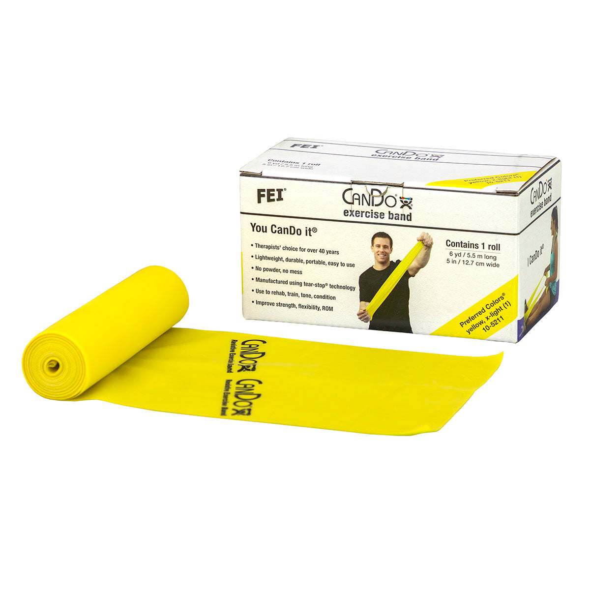 CanDo Low Powder Exercise Band Rolls Cases