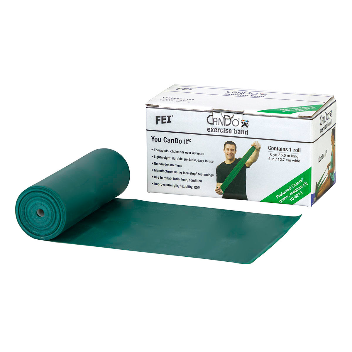 CanDo Low Powder Exercise Band Rolls Cases
