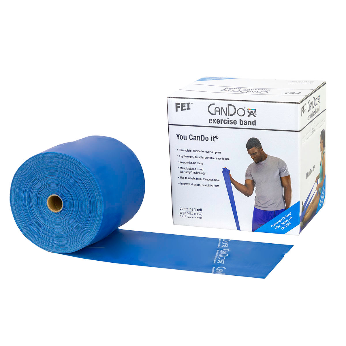 CanDo Low Powder Exercise Band Rolls Cases