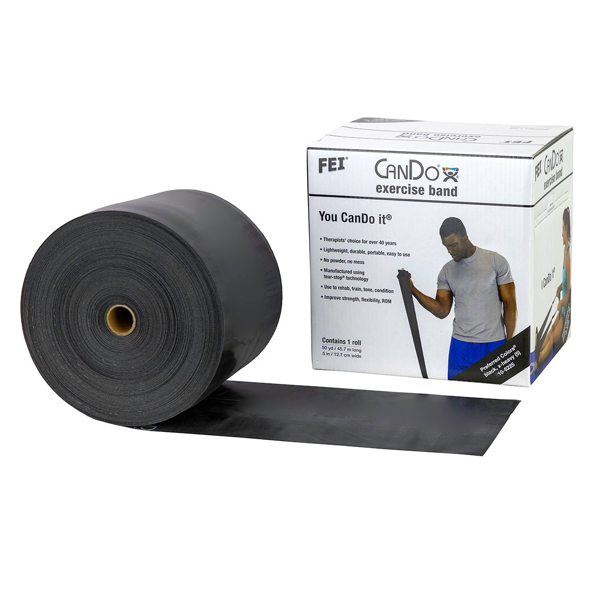 CanDo Low Powder Exercise Band Rolls Cases