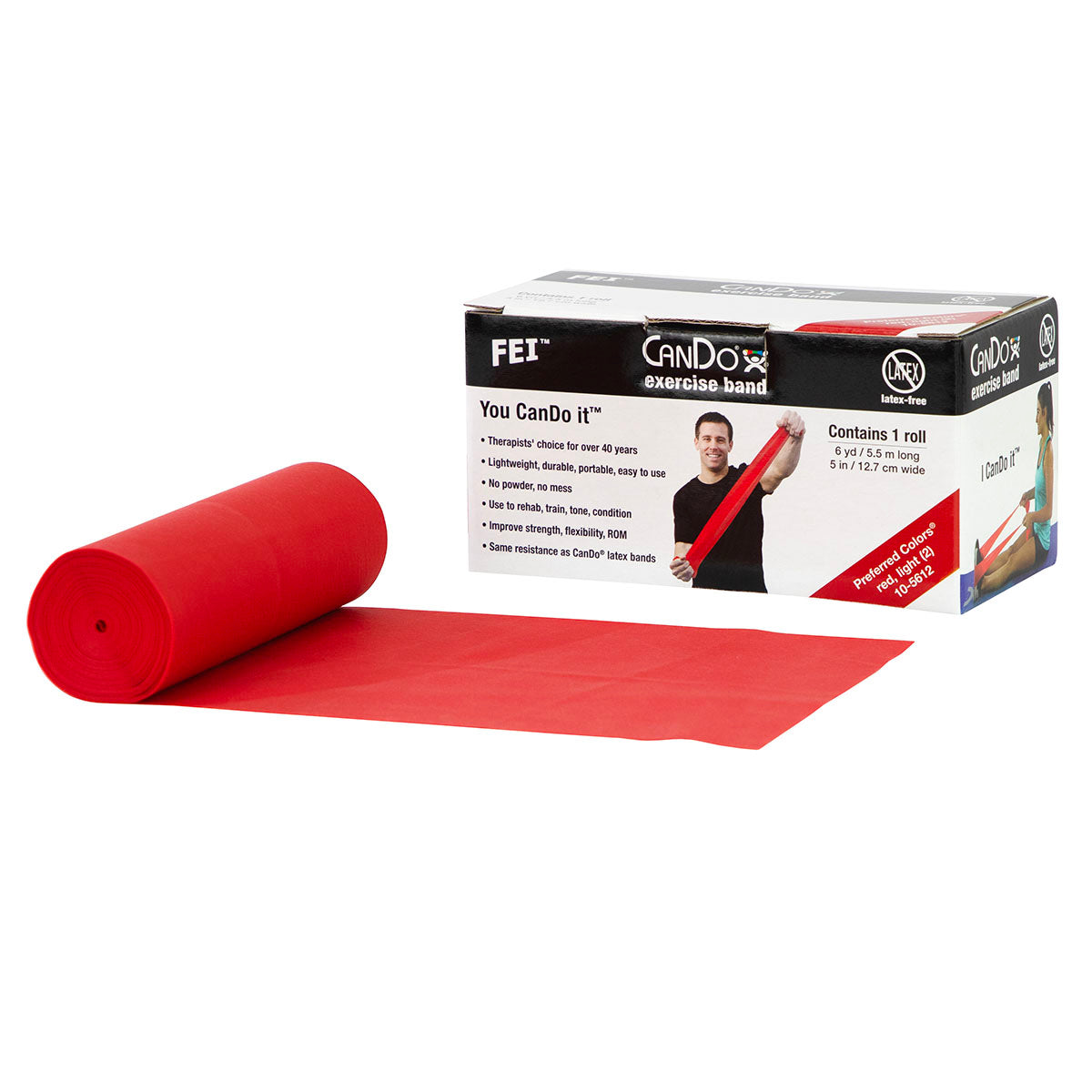 CanDo Latex-Free Exercise Band Rolls Cases