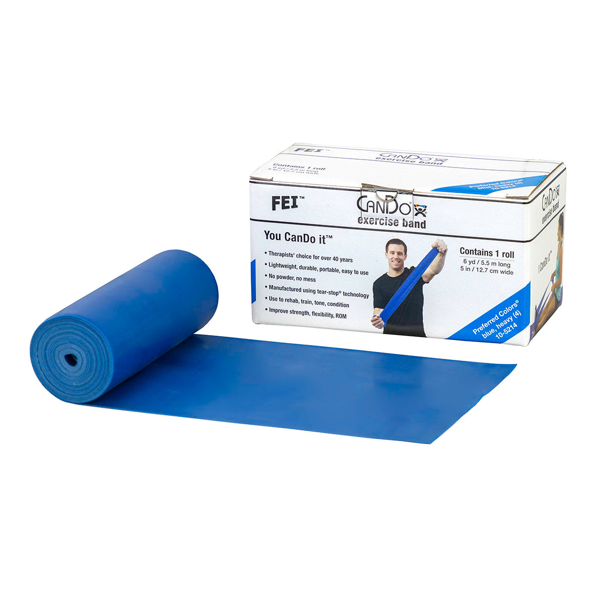 CanDo Low Powder Exercise Band Rolls Cases