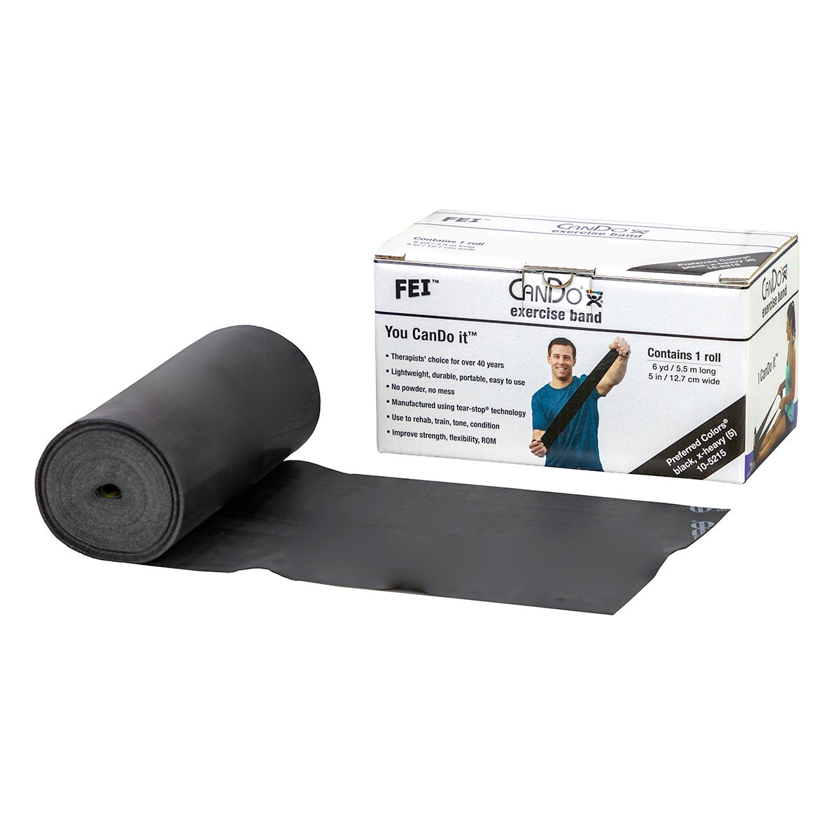 CanDo Low Powder Exercise Band Rolls Cases