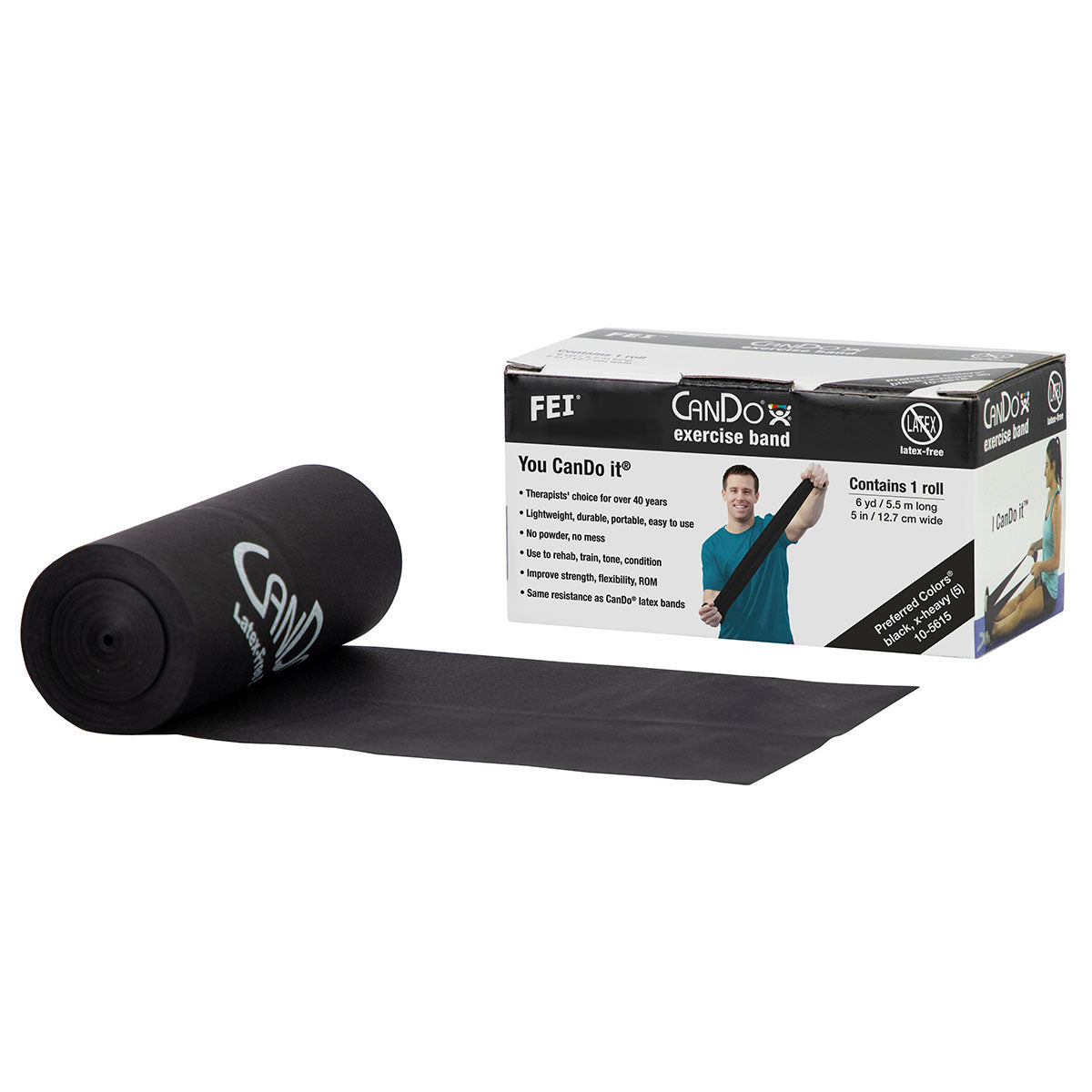 CanDo Latex-Free Exercise Band Rolls Cases