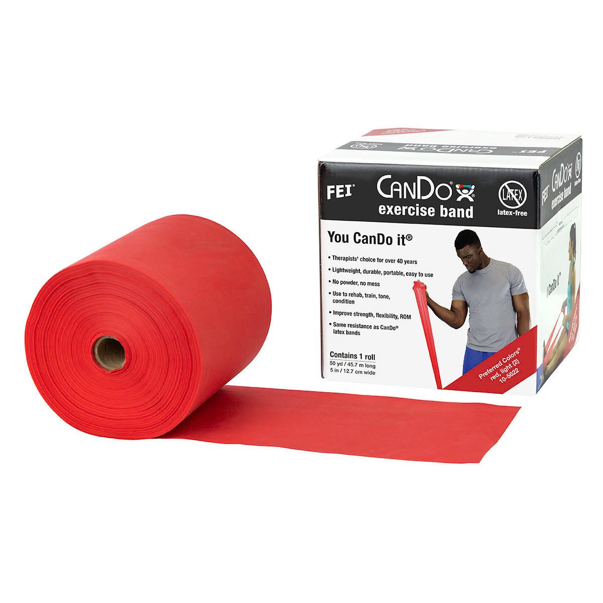CanDo Latex-Free Exercise Band Rolls Cases